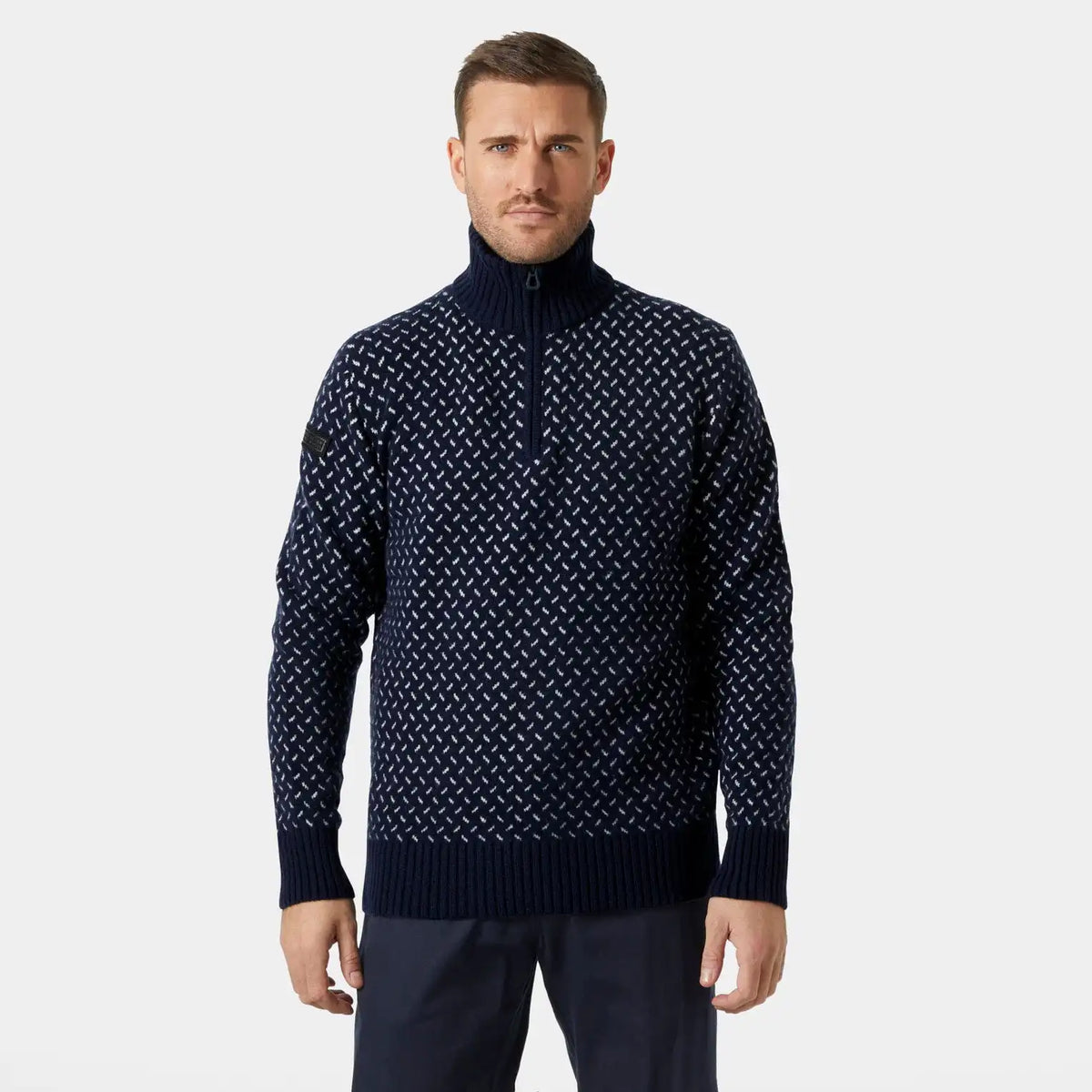 Men's Arctic Ocean Icelander Wool Knit Half-Zip Sweater